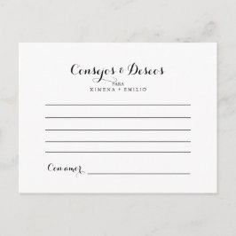 コンセホス・イ・デセオス・モデノス結婚のアドバイスカード ポストカード