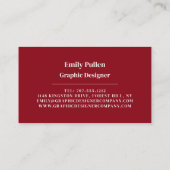 コンセモダンプト、グラフィックデザイナー 名刺 (裏面)