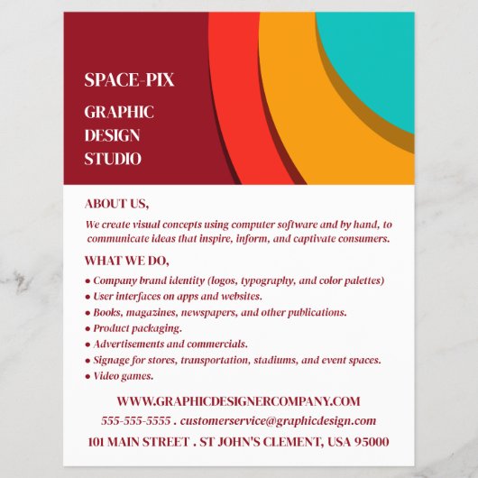 コンセモダンプト、グラフィックデザイ広告ナー チラシ (正面)