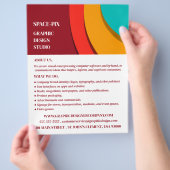 コンセモダンプト、グラフィックデザイ広告ナー チラシ (手)