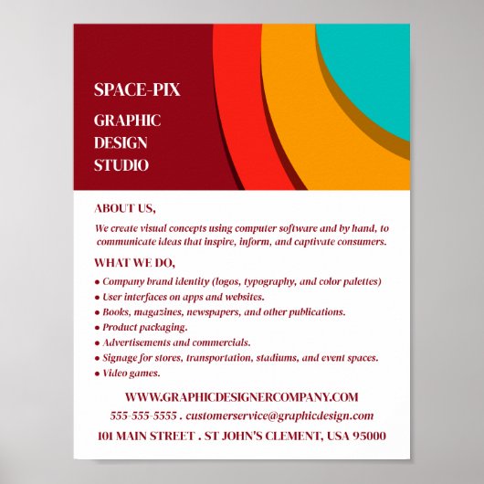 コンセモダンプト、グラフィックデザイ広告ナー ポスター (正面)