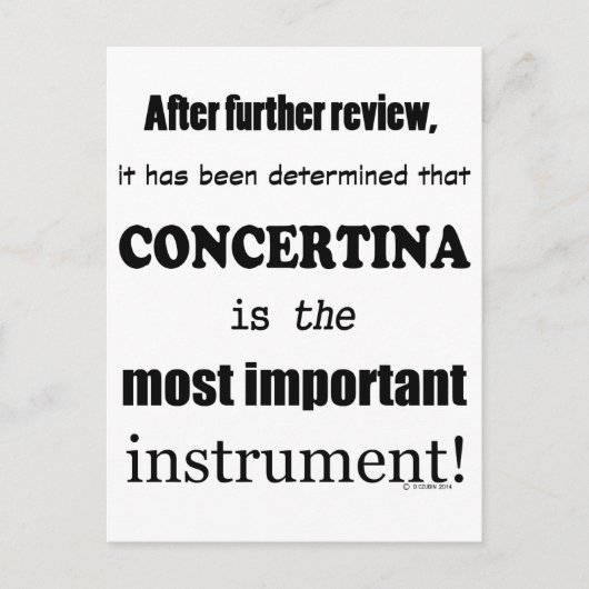 コンセルティナモスト楽器 ポストカード (正面)