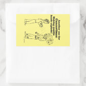 コンセルティーナがゾンビで角型スティックを爆発 長方形シール (バッグ)