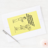 コンセルティーナがゾンビで角型スティックを爆発 長方形シール (封筒)