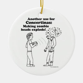 コンセルティーナがゾンビを爆発 セラミックオーナメント