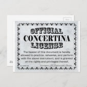 コンセルティーナ免許 ポストカード (正面/裏面)