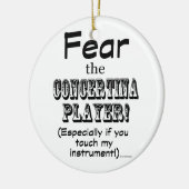 コンセルティーナ選手を恐れる セラミックオーナメント (左)