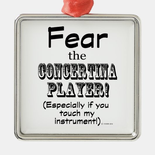 コンセルティーナ選手を恐れる メタルオーナメント (正面)