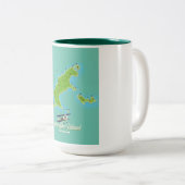 コンソン島の地図ベトナム ツートーンマグカップ (正面右)