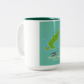 コンソン島の地図ベトナム ツートーンマグカップ (正面左)