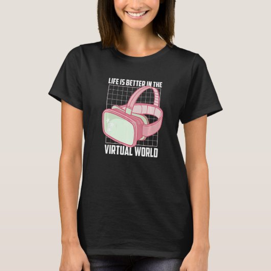 コンソールゲーマーの仮想世界プレーヤーで Tシャツ (正面)