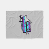 コンソールゲーマーY2Kスタイル フリースブランケット (正面(横))