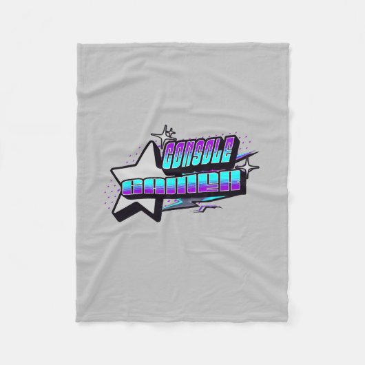 コンソールゲーマーY2Kスタイル フリースブランケット (正面)