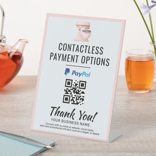 コンタクトレス決済QRコードサイン | PayPal | ベーカリー 台座サイン (インサイチュ)