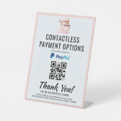 コンタクトレス決済QRコードサイン | PayPal | ベーカリー 台座サイン (正面)