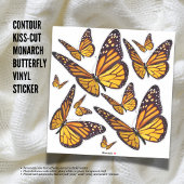 コンターキスカット（昆虫）オオカバマダラ、モナークバタフライビニールシール シール
