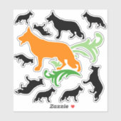 コンタースタンプGerman Shepherd Dog シール (シート)