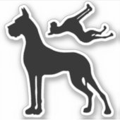 コンターステッカーのクロップドグレートDane シール (正面)