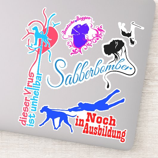 コンターステッカー写真グレートダン シール (詳細)