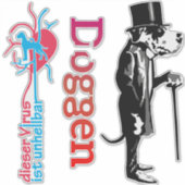 コンターステッカー大きなダン シール (正面)