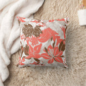 コンターハワイトロピカルリリー&プロテアフローラ クッション (ブランケット)
