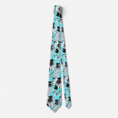 コンターハワイトロピカルリリー&プロテアフローラ ネクタイ (正面)