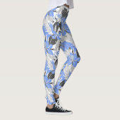 コンターハワイトロピカルリリー&プロテアフローラ レギンス (右)