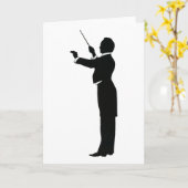 コンダクタのシルエット カード (黄色い花)