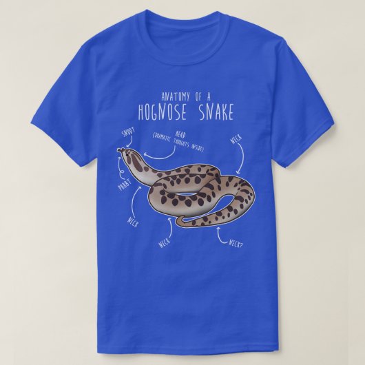 コンダホグノススネーク解剖学アナコンダ Tシャツ (デザイン正面)