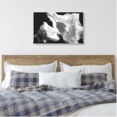 コンチインブラック&ホワイトキャンバスプリント キャンバスプリント (インサイチュ (寝室))