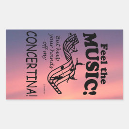 コンチェル感じティナ曲矩形ステッカー 長方形シール