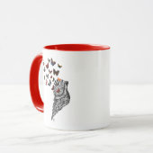 コンチシェルと蝶2 マグカップ (正面左)