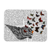 コンチシェルと蝶2 マグネット (横)