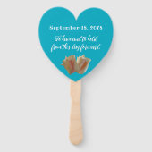 コンチシェルハート型の結婚ファン ハンドファン (裏面)