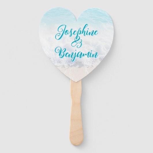 コンチシェルハート型の結婚ファン ハンドファン (正面)