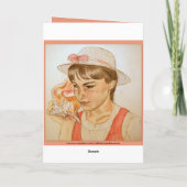 コンチシェル付きガールハッピーバースデー カード (裏面)