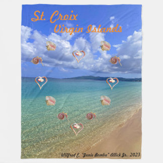 コンチシェル彫刻フリースブランケット フリースブランケット