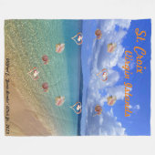 コンチシェル彫刻フリースブランケット フリースブランケット (正面(横))