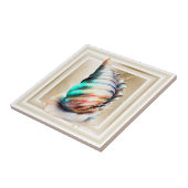 コンチシェル虹色マザーパール金ゴールドきらめく タイル (側面)