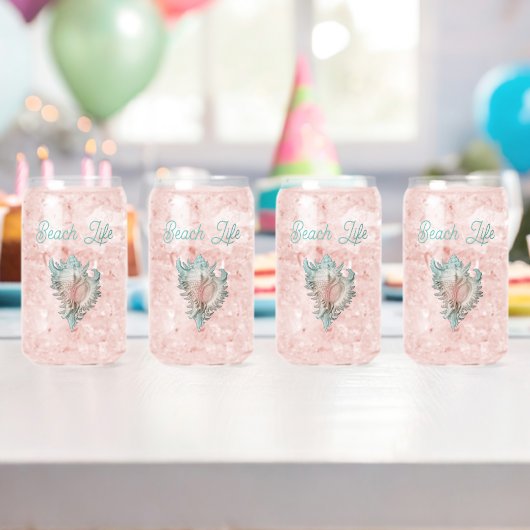 コンチシェル「ビーチライフ」 ガラス缶 (インサイチュ (バースデー))