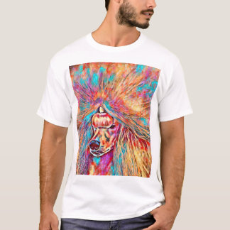 コンチネンタルスタイルのプードルの頭 Tシャツ