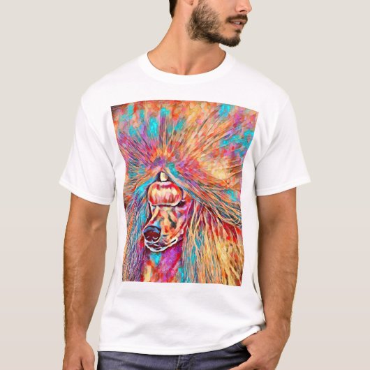 コンチネンタルスタイルのプードルの頭 Tシャツ (正面)