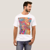コンチネンタルスタイルのプードルの頭 Tシャツ (正面フル)