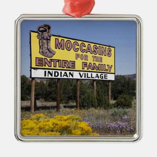 コンチネンタルディバイド、ニューメキシコ、ルート66 メタルオーナメント (正面)