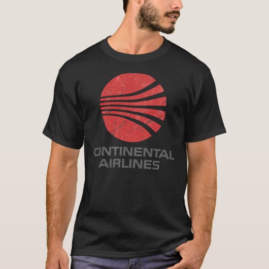 コンチネンタル航空クラシックヴィンテージT-S Tシャツ (正面)