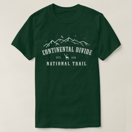 コンチネンタル・ディバイド米国国別航跡CDNST Backpac Tシャツ (デザイン正面)