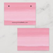 コンチピンクストライプのイヤリング表示カード 名刺 (正面/裏面)