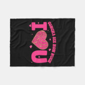 コンチャコンチャバレンタインデーを愛する フリースブランケット (正面(横))