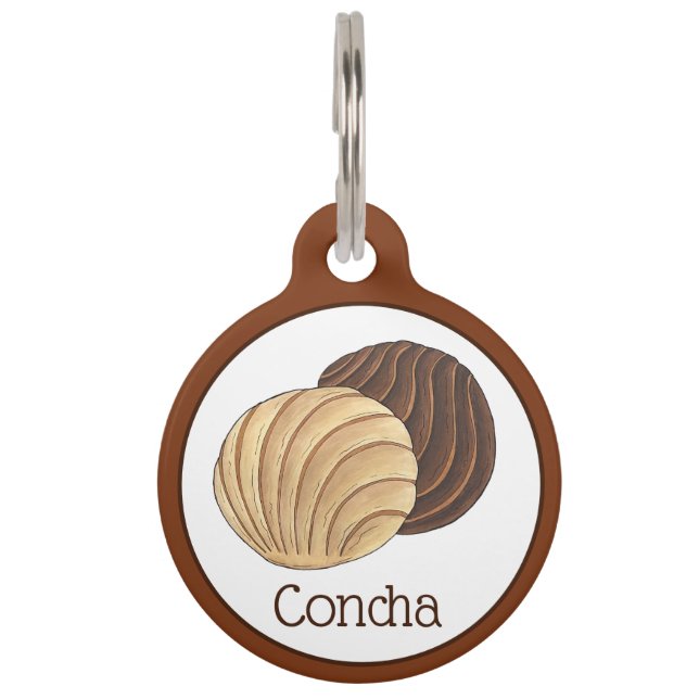 コンチャスメキシコパンダーススイートブレッドパナデリア ペット　ネームタグ (正面)