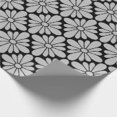 コンチョ花柄グレー ラッピングペーパー (角)